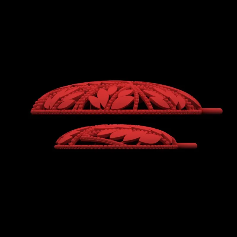 Leaf Half Set Code N-bargi-02 3D Model — image 4