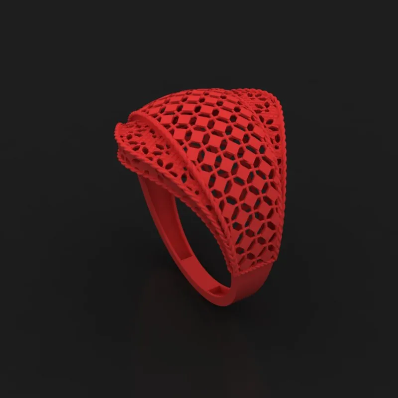 Faceted Mirror Fusion Ring R-T-11 3D Model
