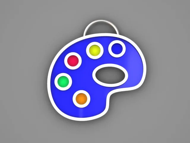 Enamel Khor Pendant 3D Model — image 3