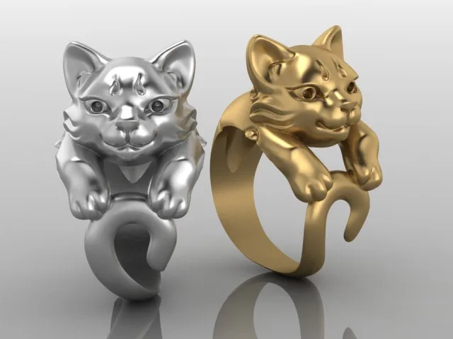 Cat Ring 3D Model — image 1