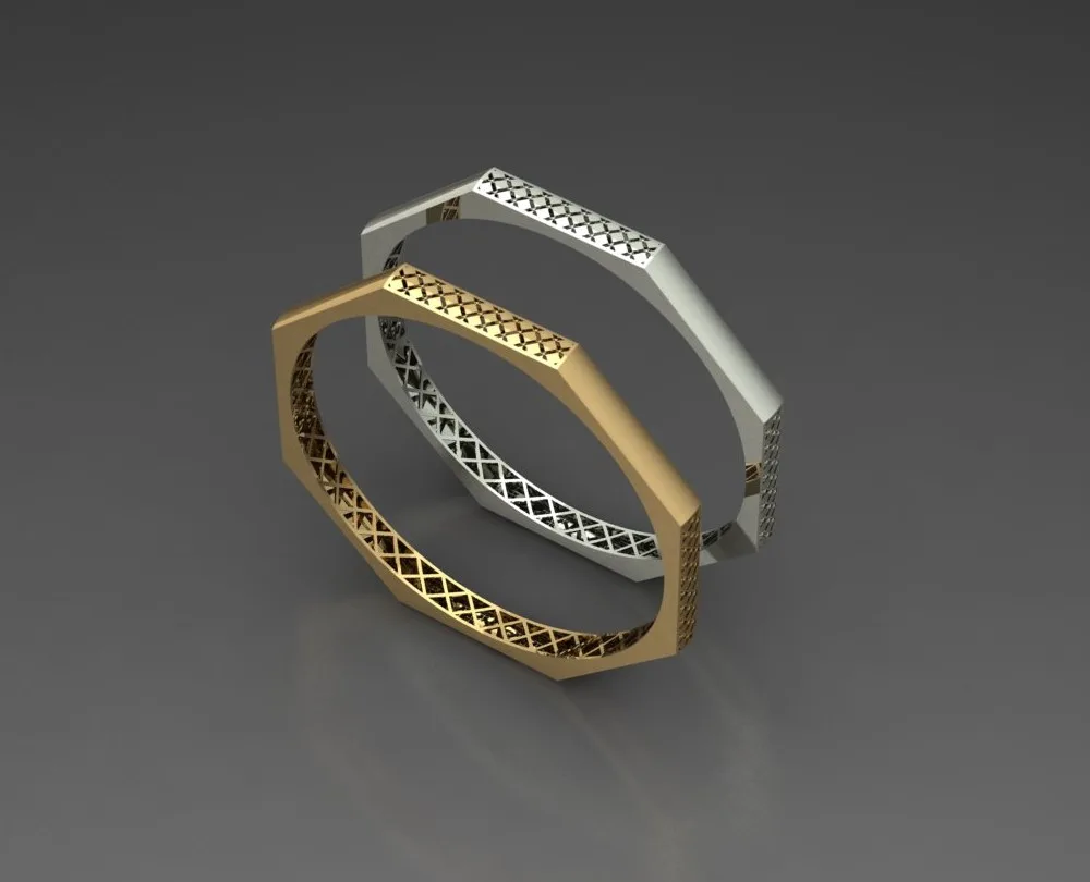 Cut Bangle Code 02 3D Model
