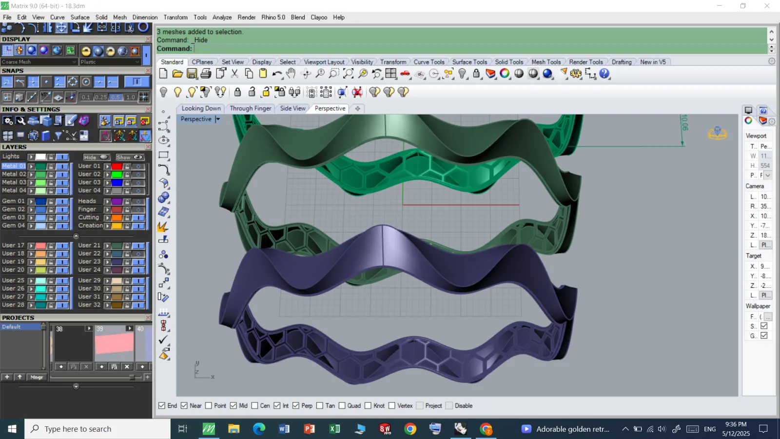 Cut Twist Bangle 3D Model — image 3