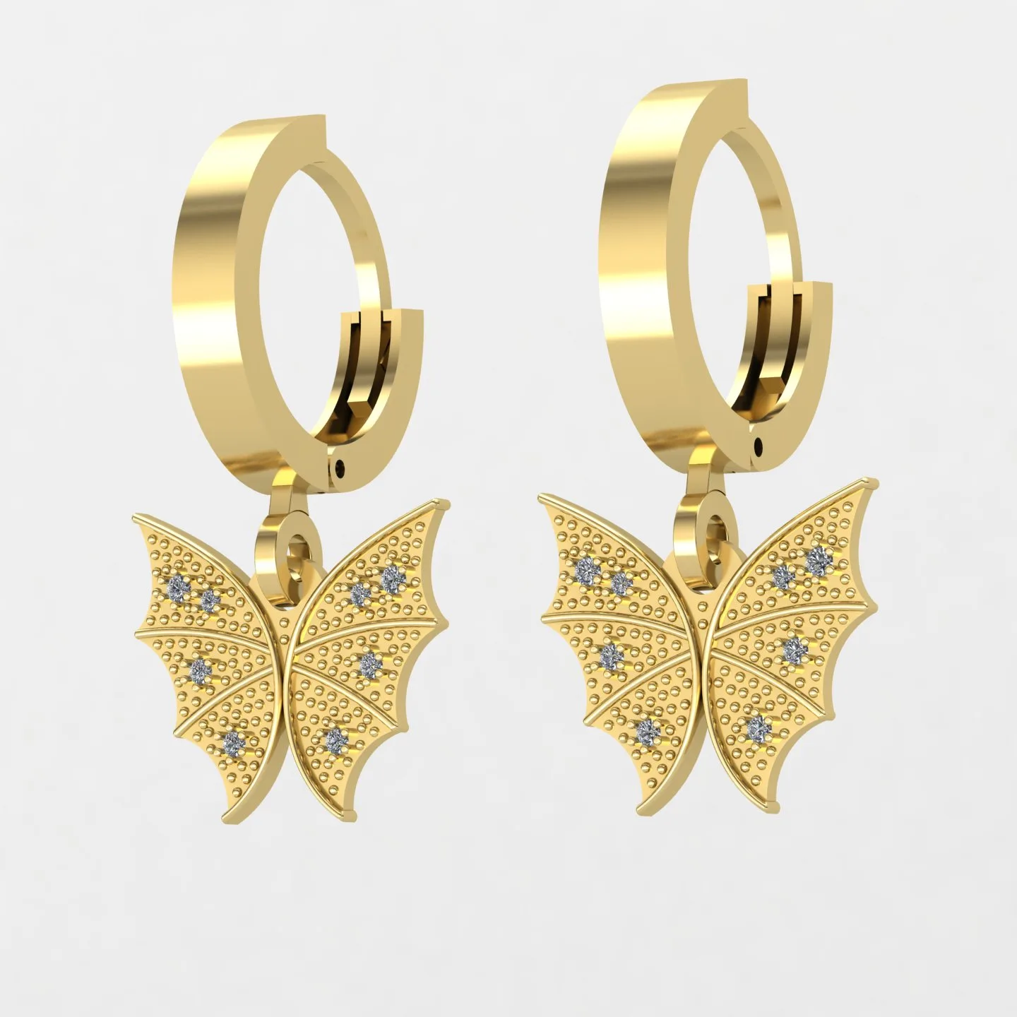 Butterfly Kalipsi Earrings Code 04 3D Model — image 3