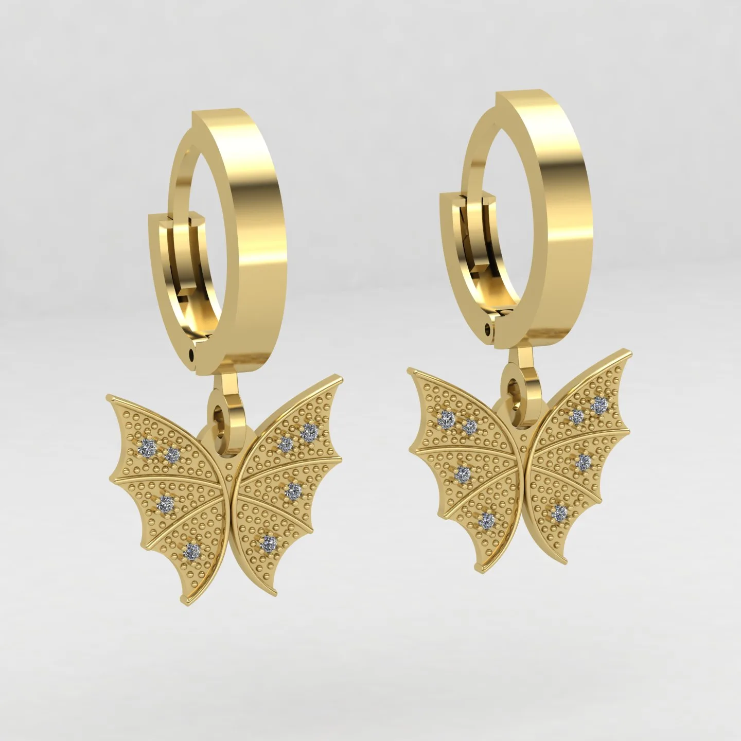 Butterfly Kalipsi Earrings Code 04 3D Model — image 2