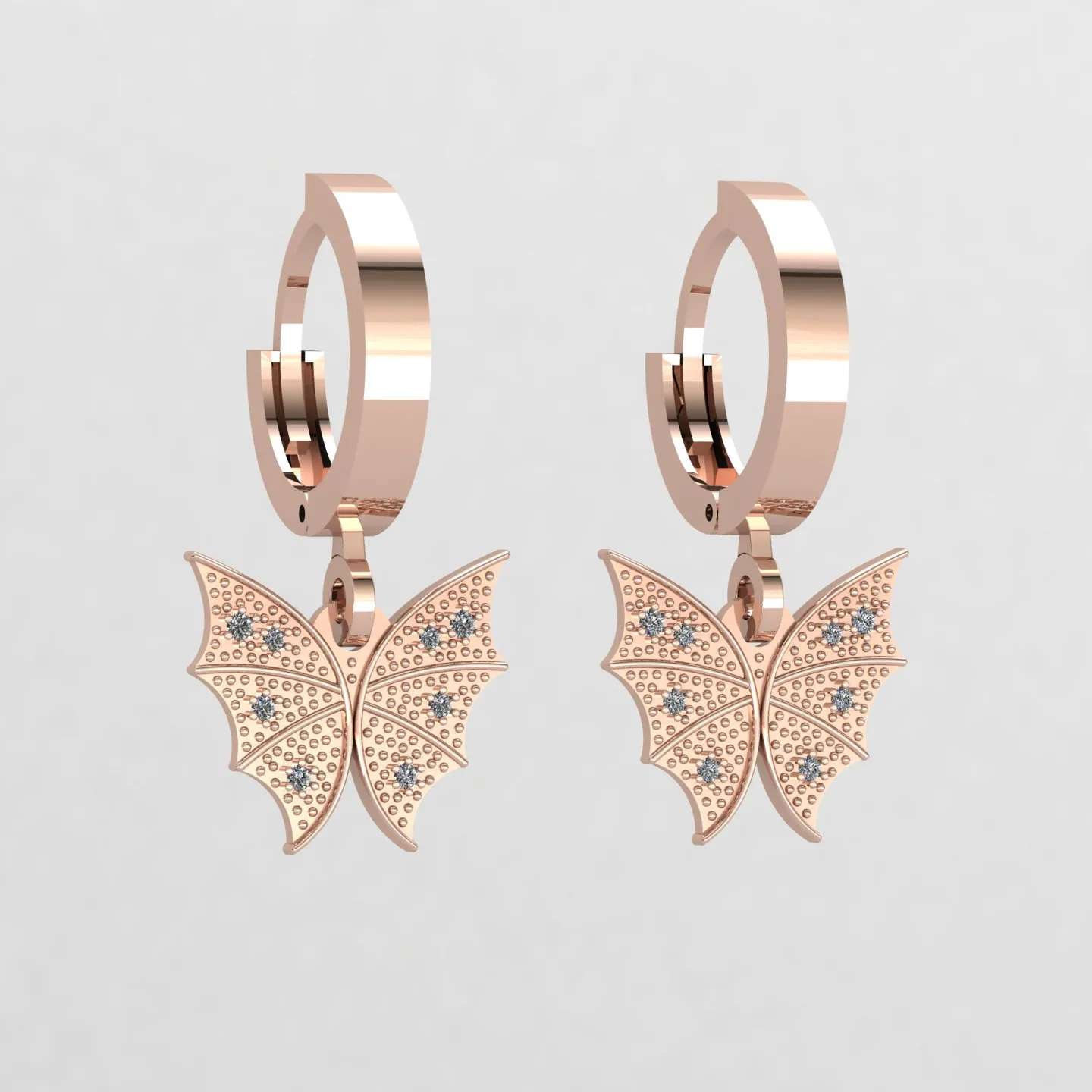 Butterfly Kalipsi Earrings Code 04 3D Model — image 9