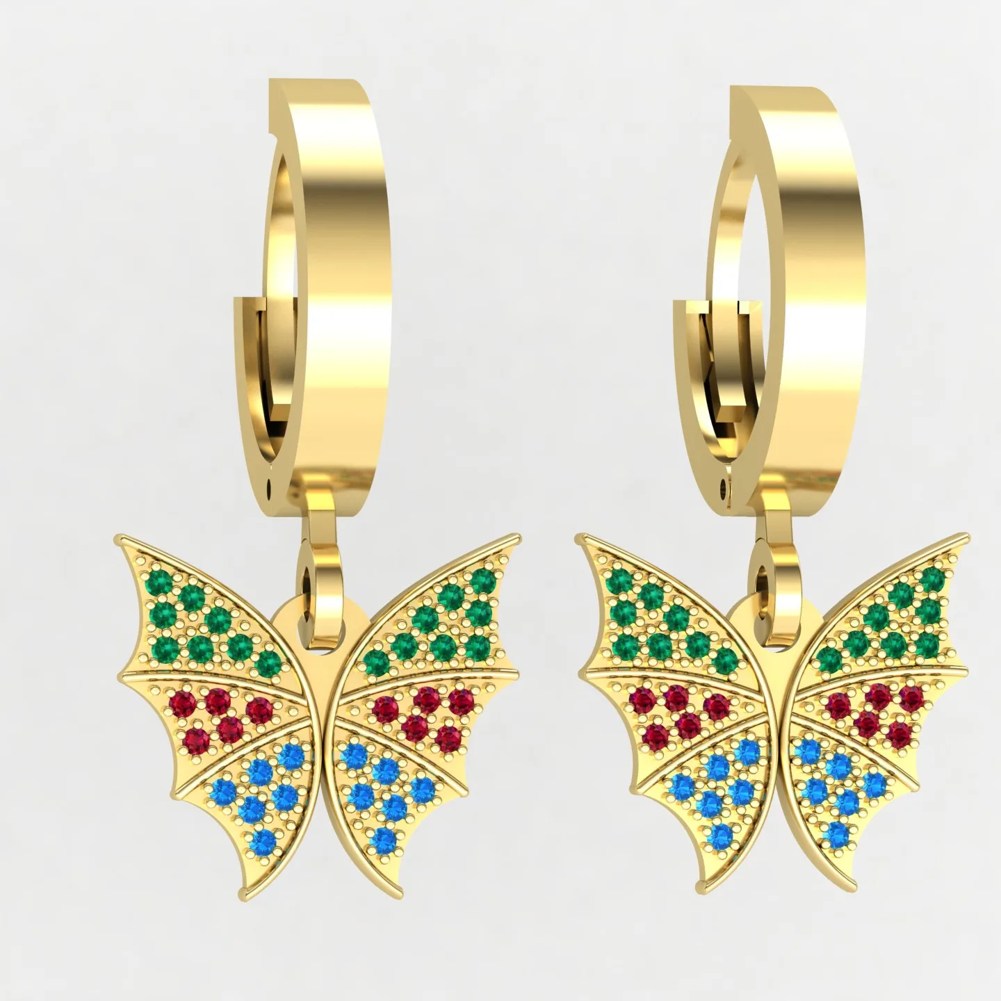 گوشواره کلیپسی پروانه کد 02