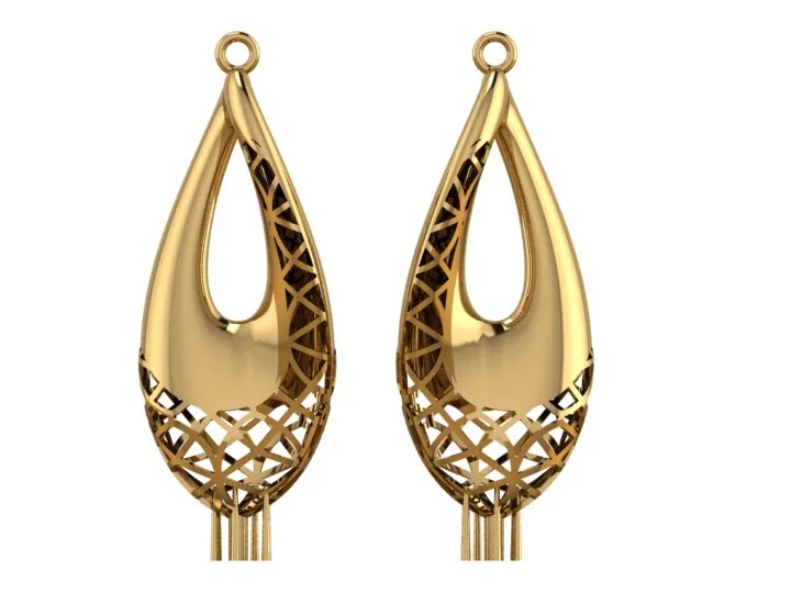 Crystal Earrings 21 3D Model