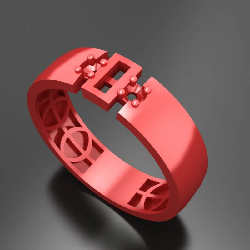 Faceted Mirror Fusion Ring R-T-159 3D Model