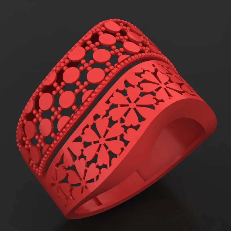 Faceted Mirror Fusion Ring R-T-164 3D Model