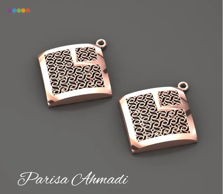 Fusion Earrings 3D Model