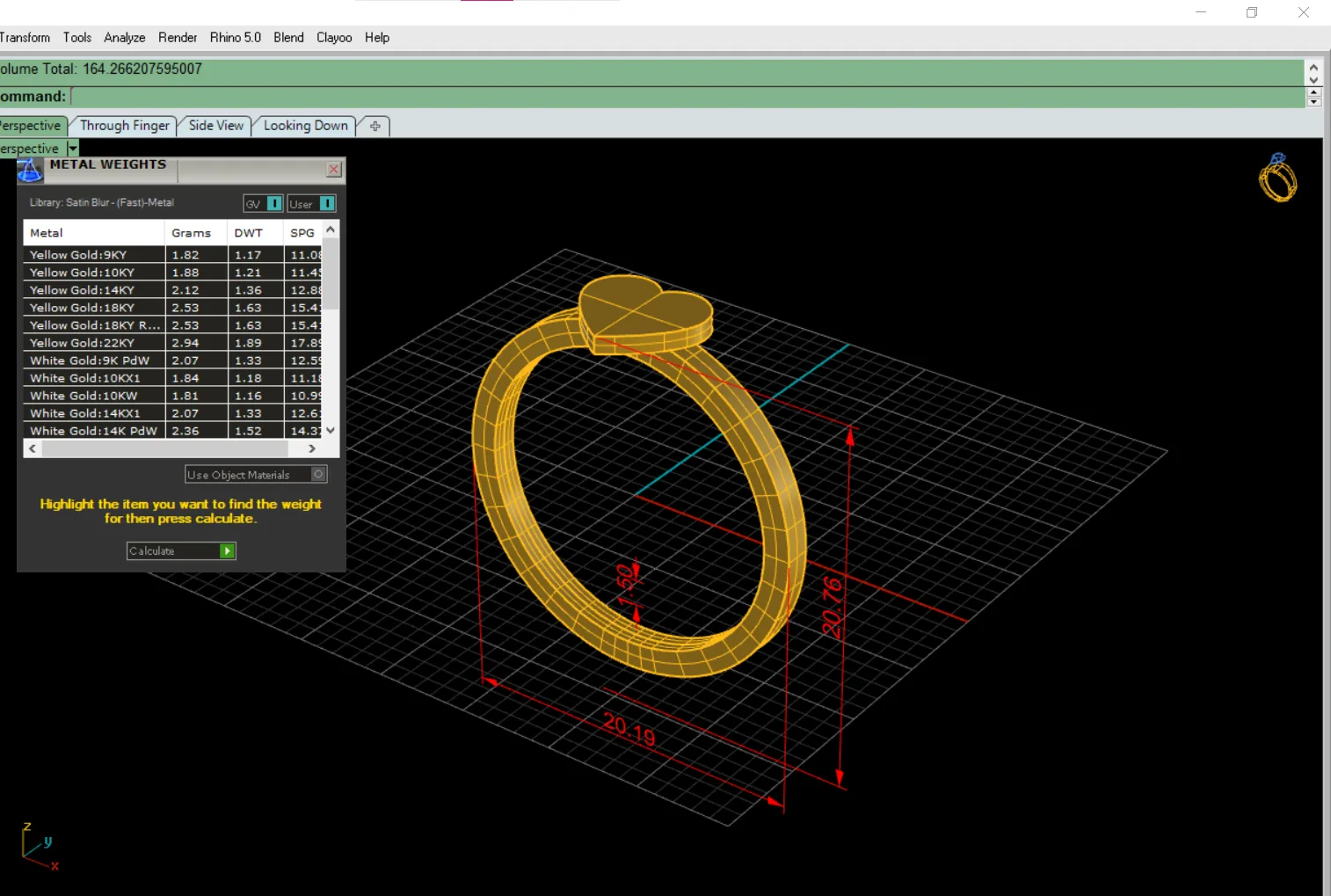 Minimal Heart Ring 3D Model — image 3