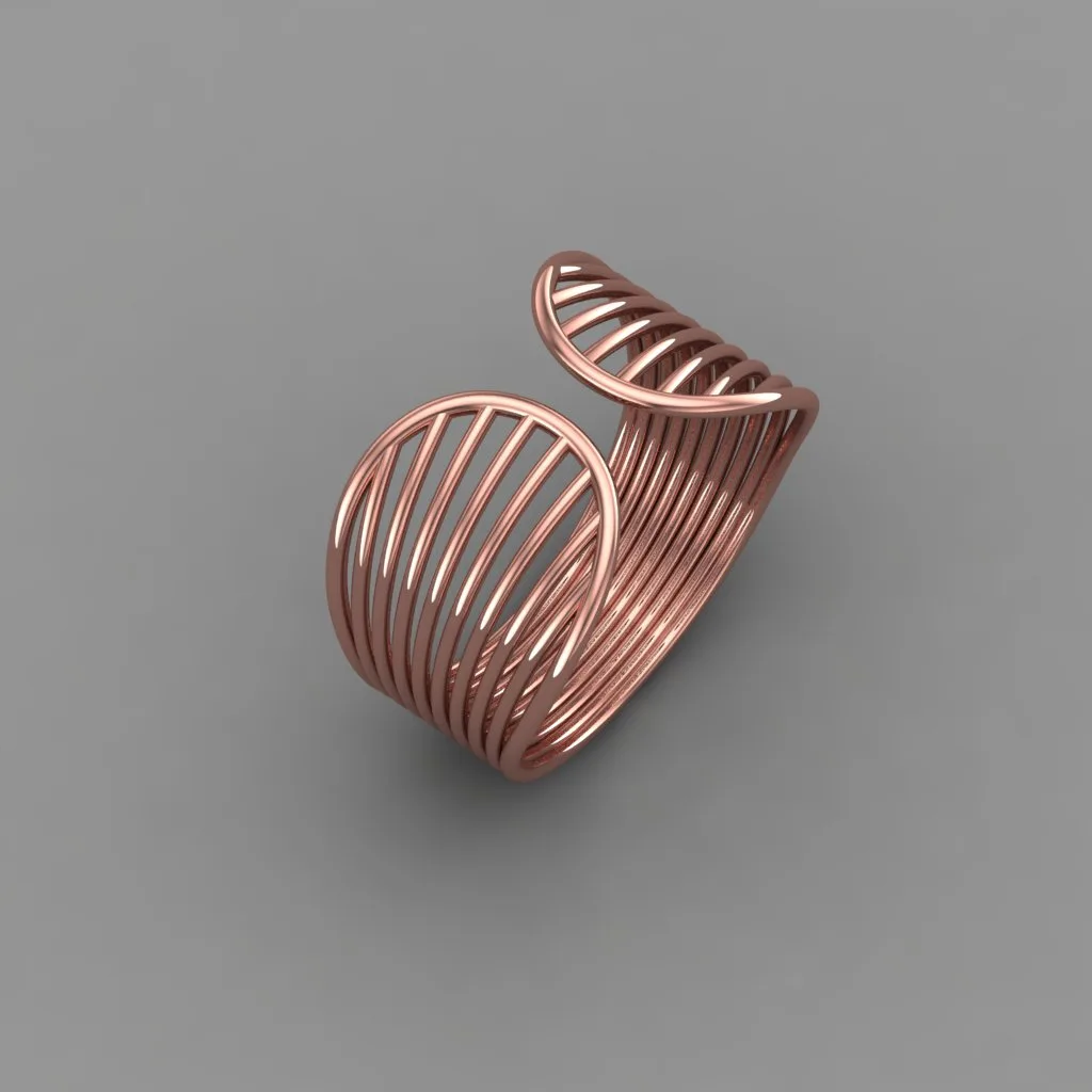 Minimal Vayri Ring Code 01 3D Model — image 2