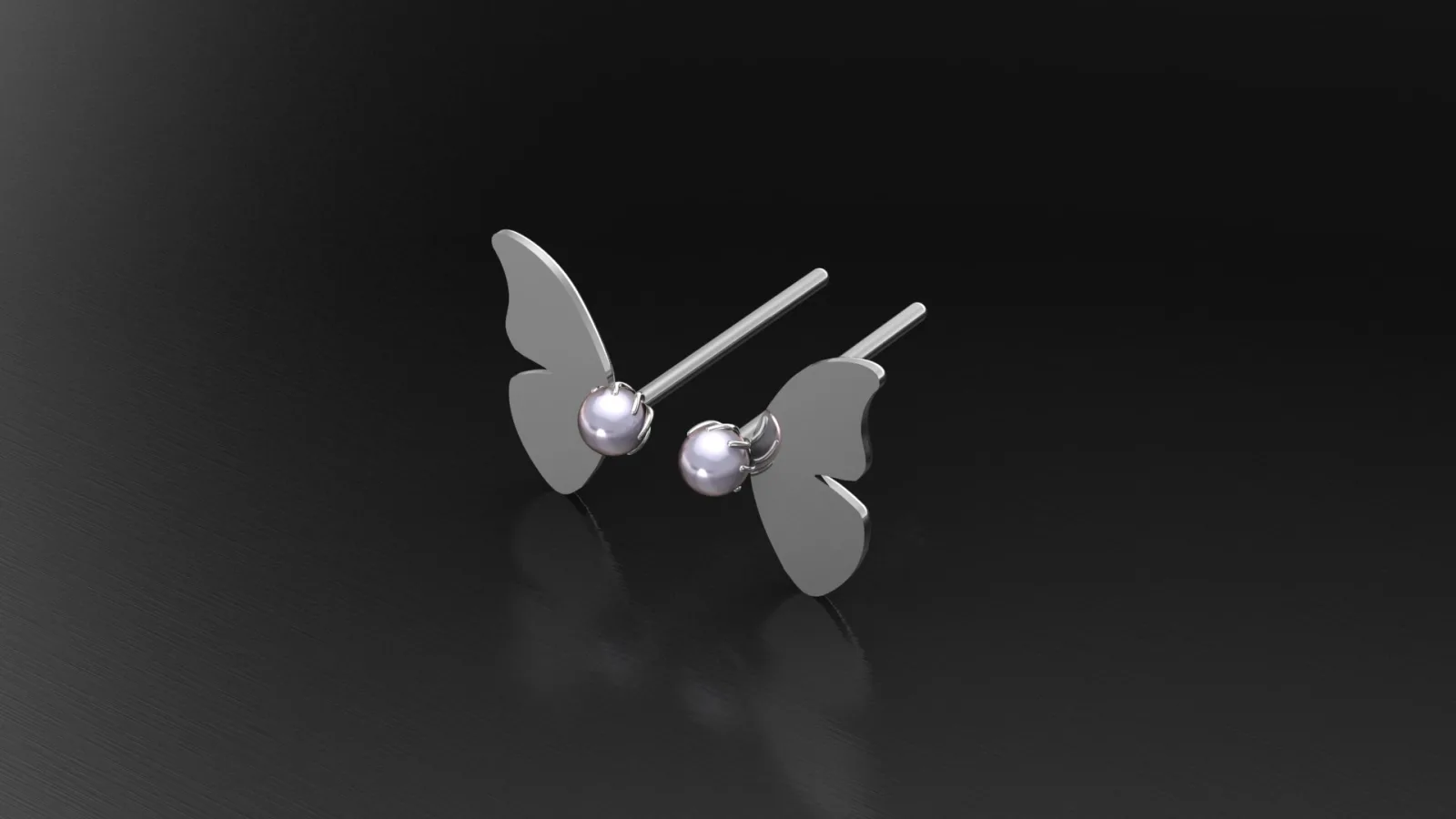 Butterfly Earrings 3D Model
