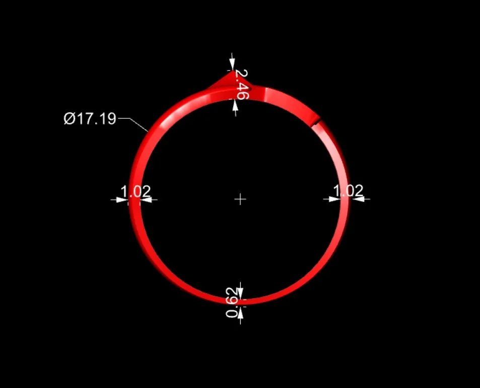 Minimal Tir Kaman Ring Code 04 3D Model — image 3