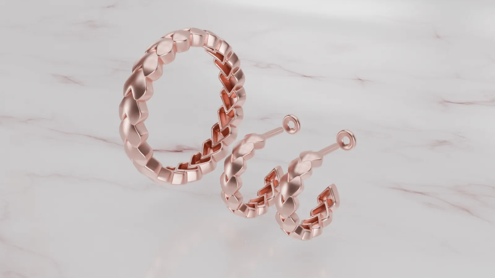 Minimal Heart Bangl Kaf Ai Aashghaneh Half Set Bracelet Ring Earrings Gift — image 4