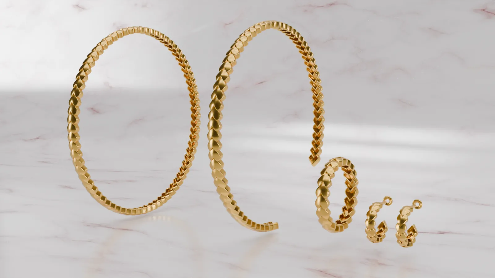 Minimal Heart Bangl Kaf Ai Aashghaneh Half Set Bracelet Ring Earrings Gift — image 1