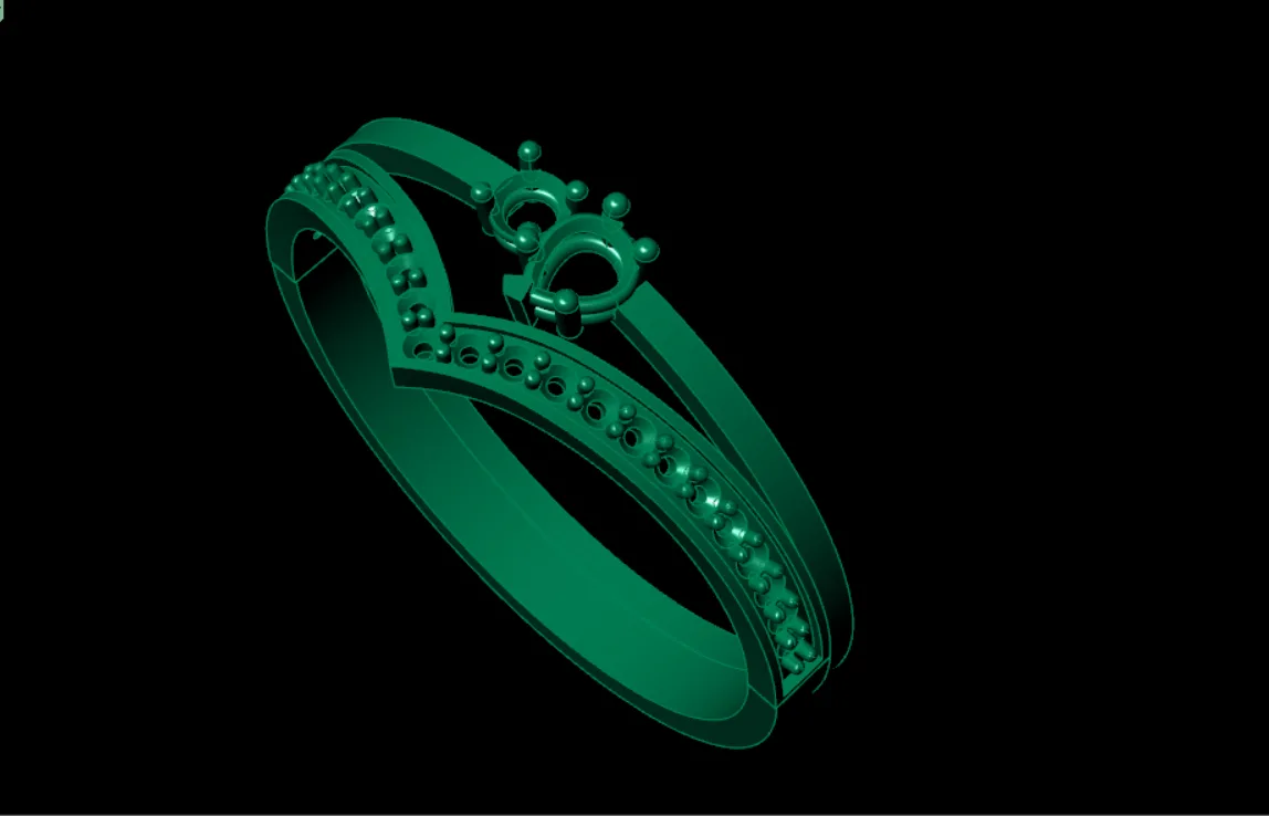 Stone-Set Layn Ring Two 3D Model