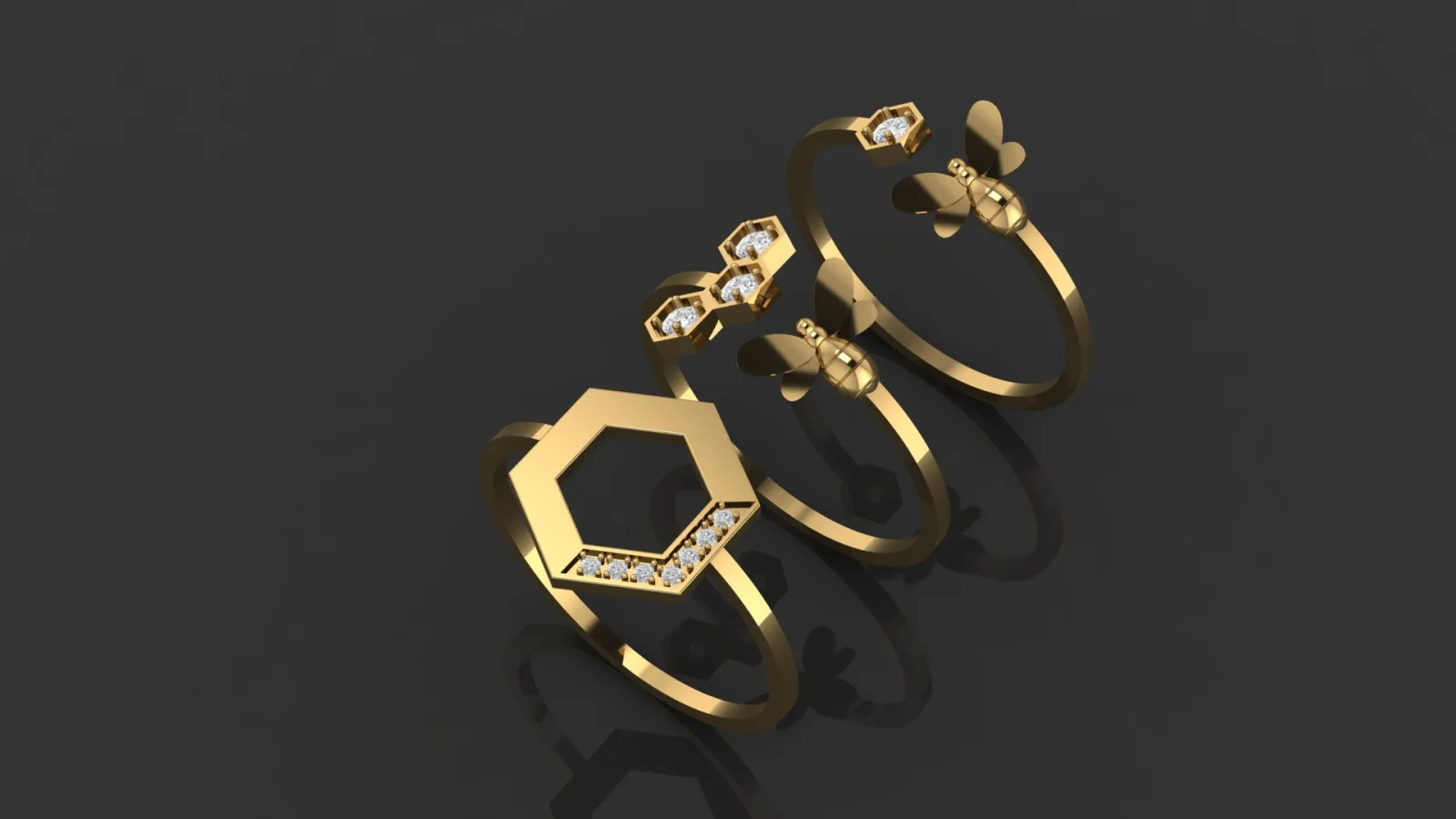 Kando Ring Collection 3D Model — image 3