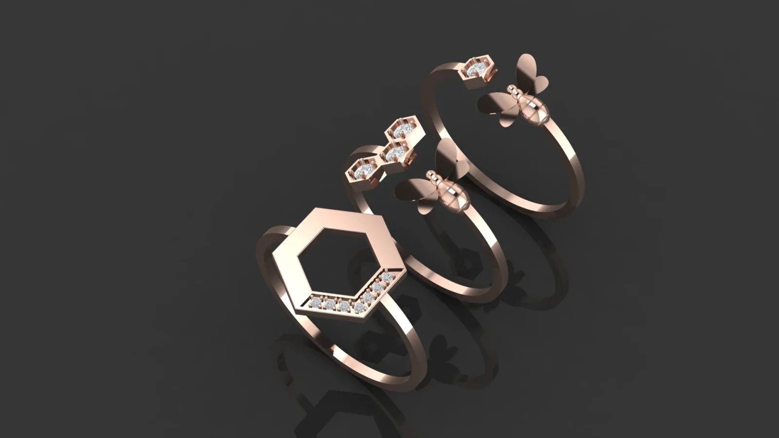 Kando Ring Collection 3D Model — image 2