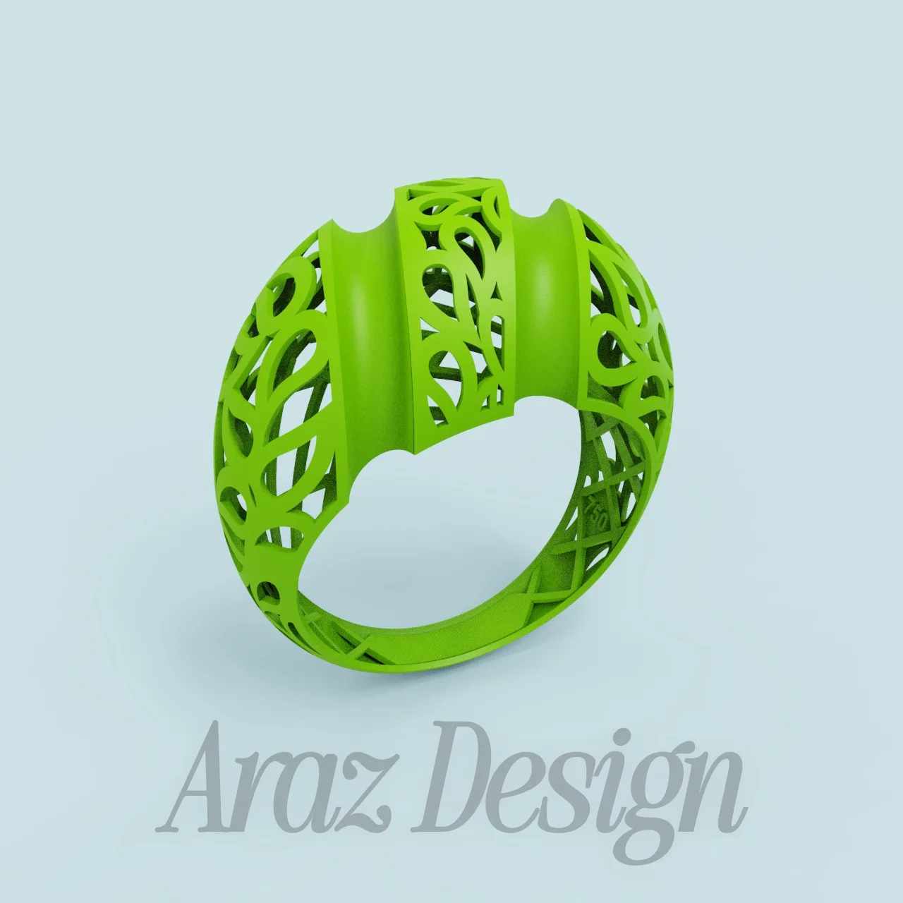 Ring Leafy Shine 3D Model — image 5