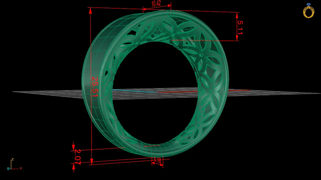 Fyvzhn Ring Code RTR1 3D Model — image 6