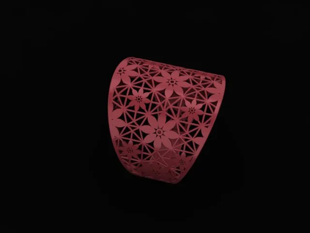 Flower Fyvzhn Ring Code 1 3D Model — image 3