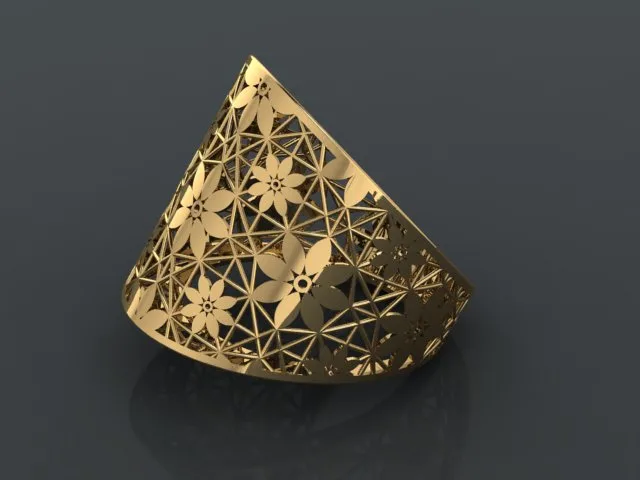 Flower Fyvzhn Ring Code 1 3D Model — image 6