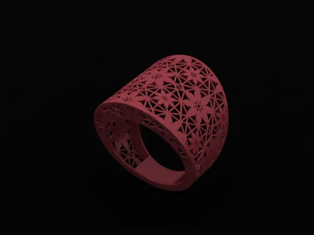 Flower Fyvzhn Ring Code 1 3D Model — image 2