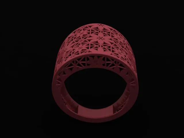 Flower Fyvzhn Ring Code 1 3D Model — image 4
