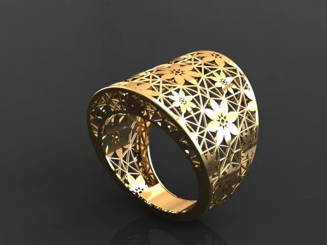 Flower Fyvzhn Ring Code 1 3D Model — image 7
