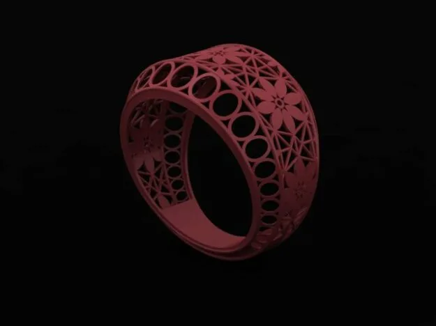 Fusion Flower Ring Code 3 3D Model