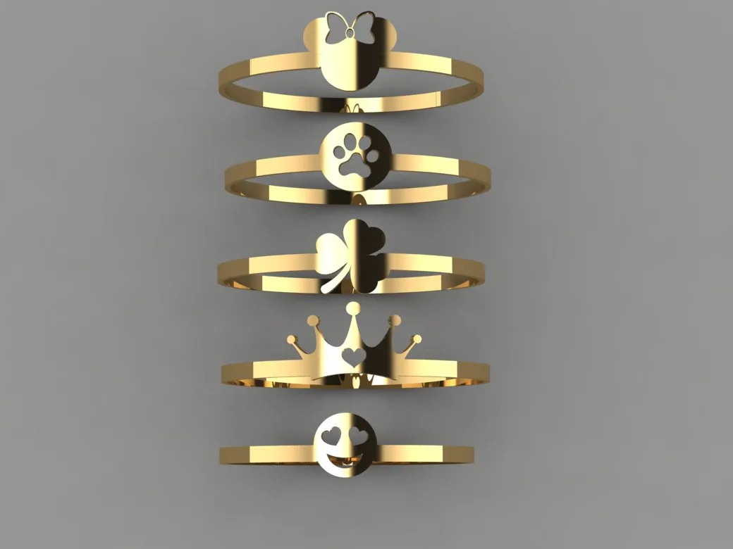 Minimal Ring Collection 3D Model — image 7