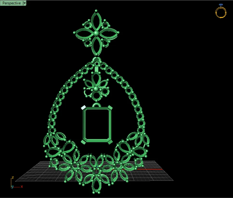 Earrings Jewelry Code 1 3D Model — image 3