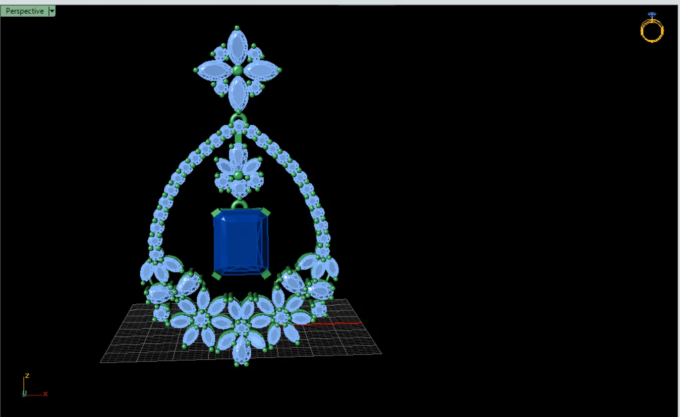 Earrings Jewelry Code 1 3D Model — image 2