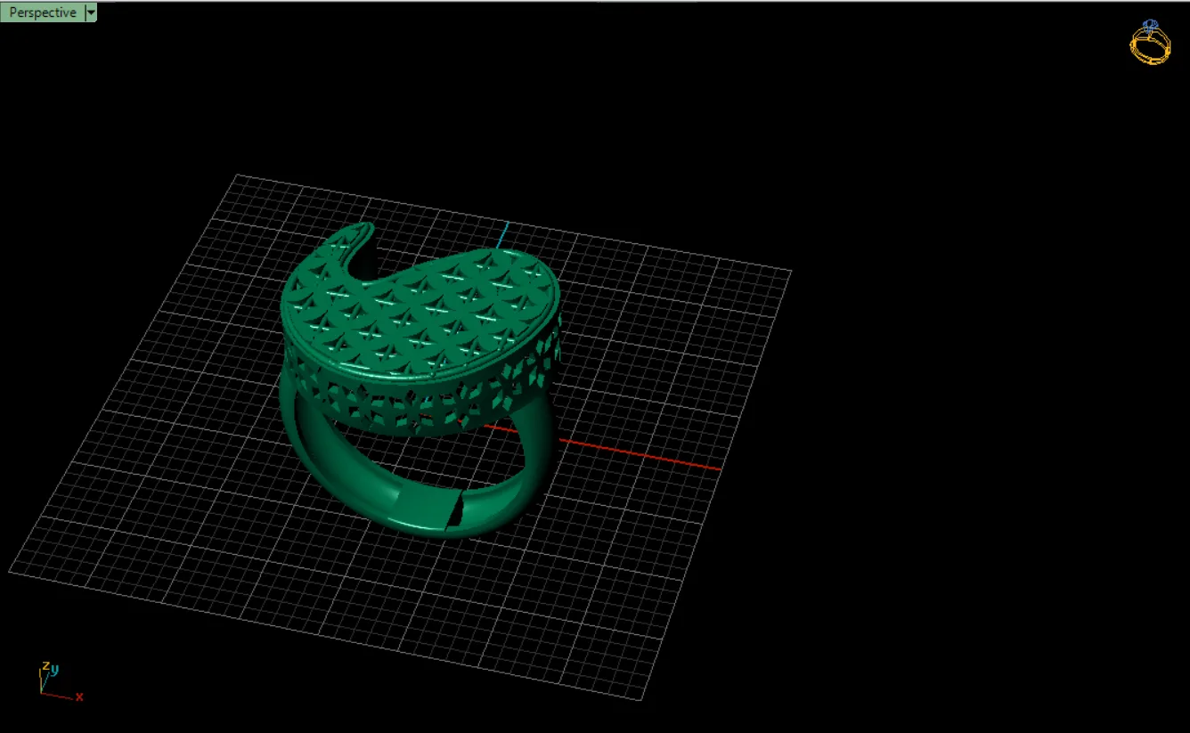 Petal Fyvzhn Val Ring 3D Model — image 2