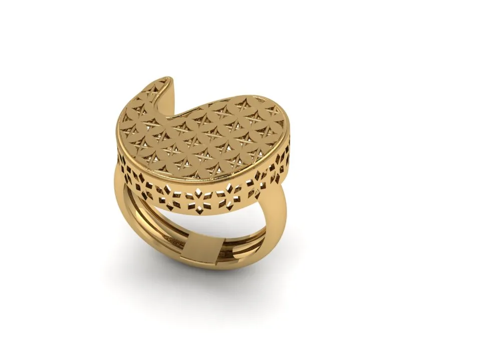 Petal Fyvzhn Val Ring 3D Model — image 3