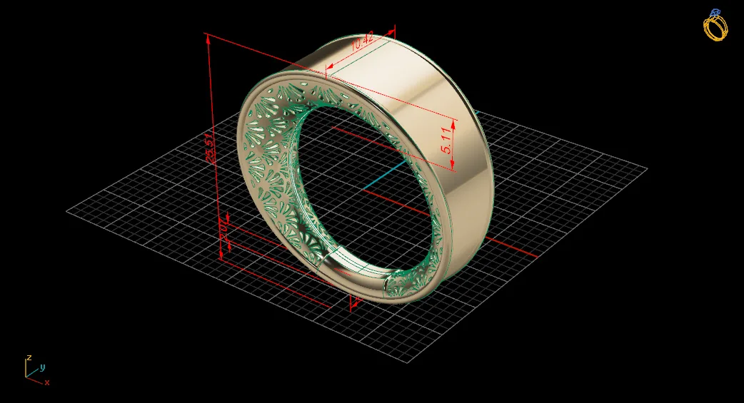 Fyvzhn Ring Code RTR3 3D Model — image 7