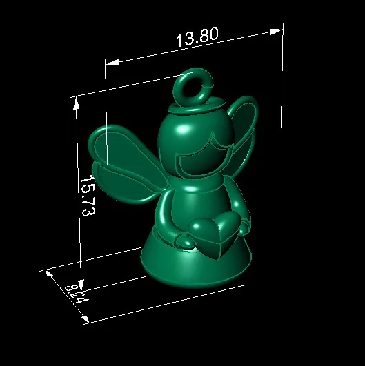 Angel Pendant 01 3D Model — image 9