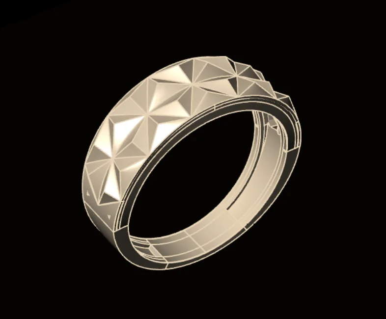 Cut Ring Code 03 3D Model — image 1