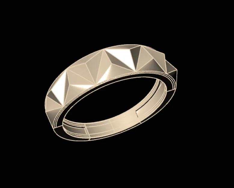 Cut Ring Code 04 3D Model — image 3