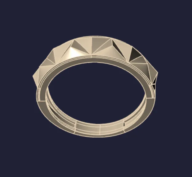 Cut Ring Code 04 3D Model — image 1
