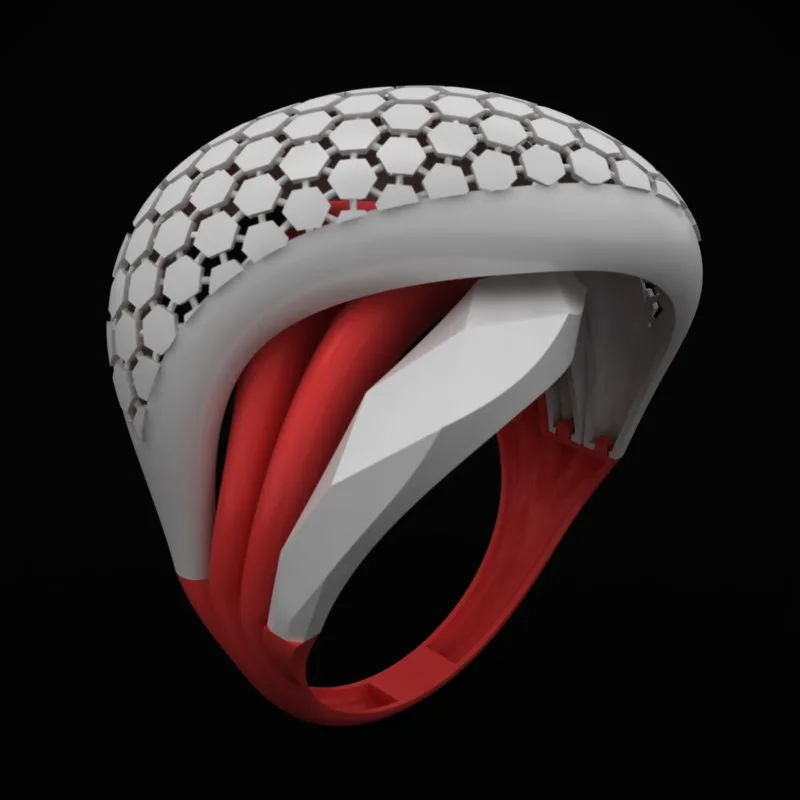 Faceted Ring R-T-A-04 3D Model