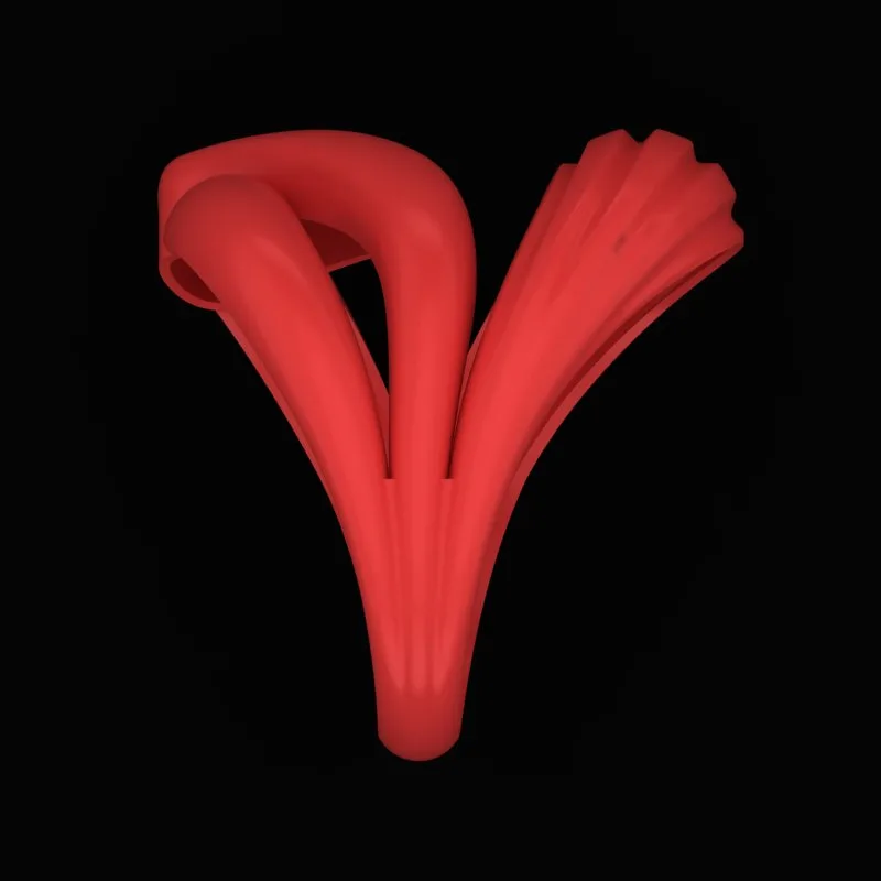 Matte Polished Ring R-M&B-08 3D Model — image 4
