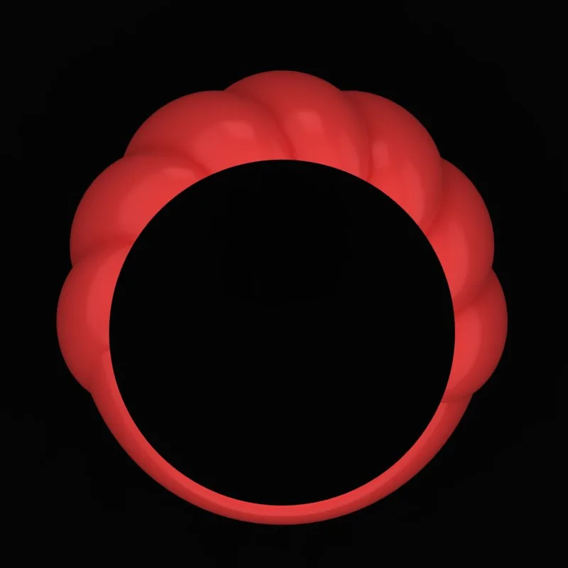 Matte Polished Ring R-M&B-16 3D Model — image 3