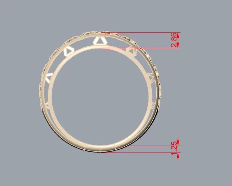 Post Khor Ring Code 04 3D Model — image 3