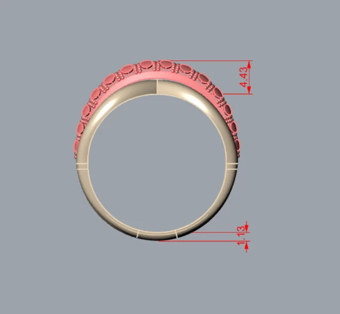 Cut Chand Takeh Khor Ring Code 13 3D Model — image 3