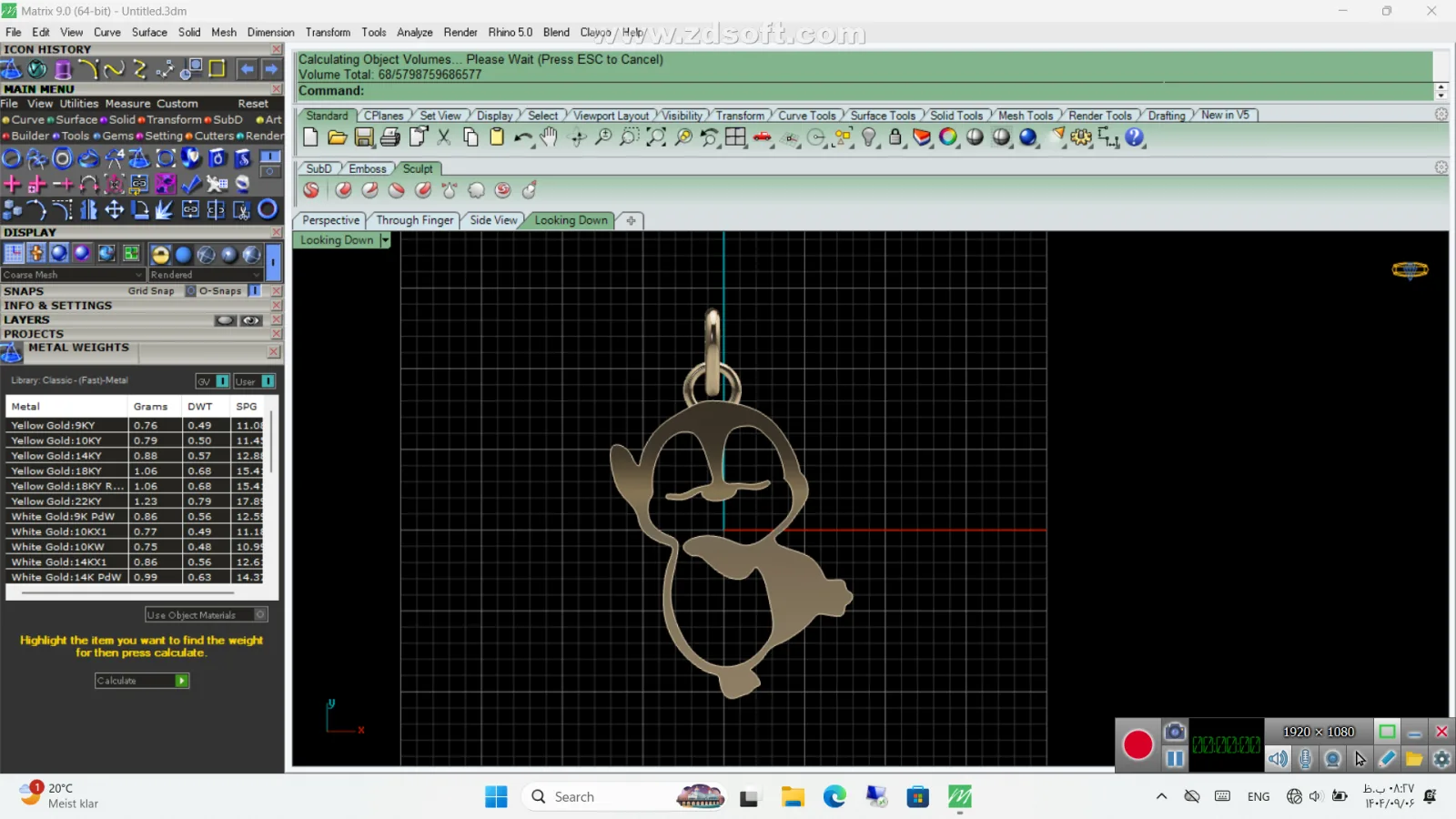 Pangoyn Pendant 3D Model — image 4