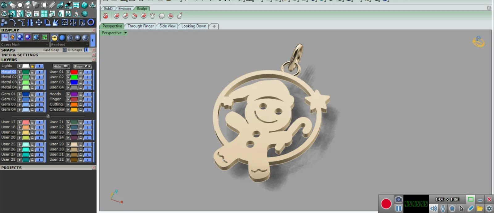 Koki Zanjbili Pendant 3D Model — image 3
