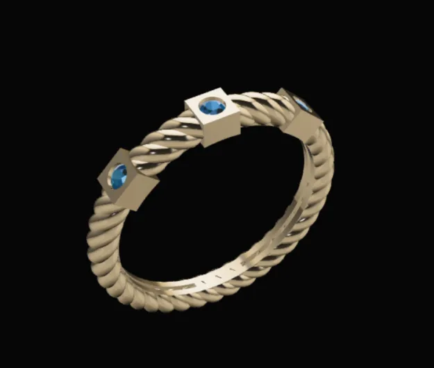 Stone Khor Ring Code 04 3D Model — image 1