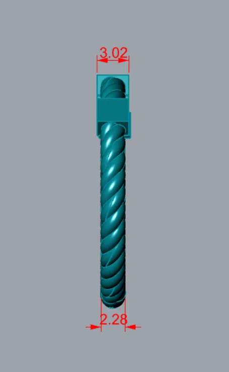 Minimal Ring Code 07 3D Model — image 3